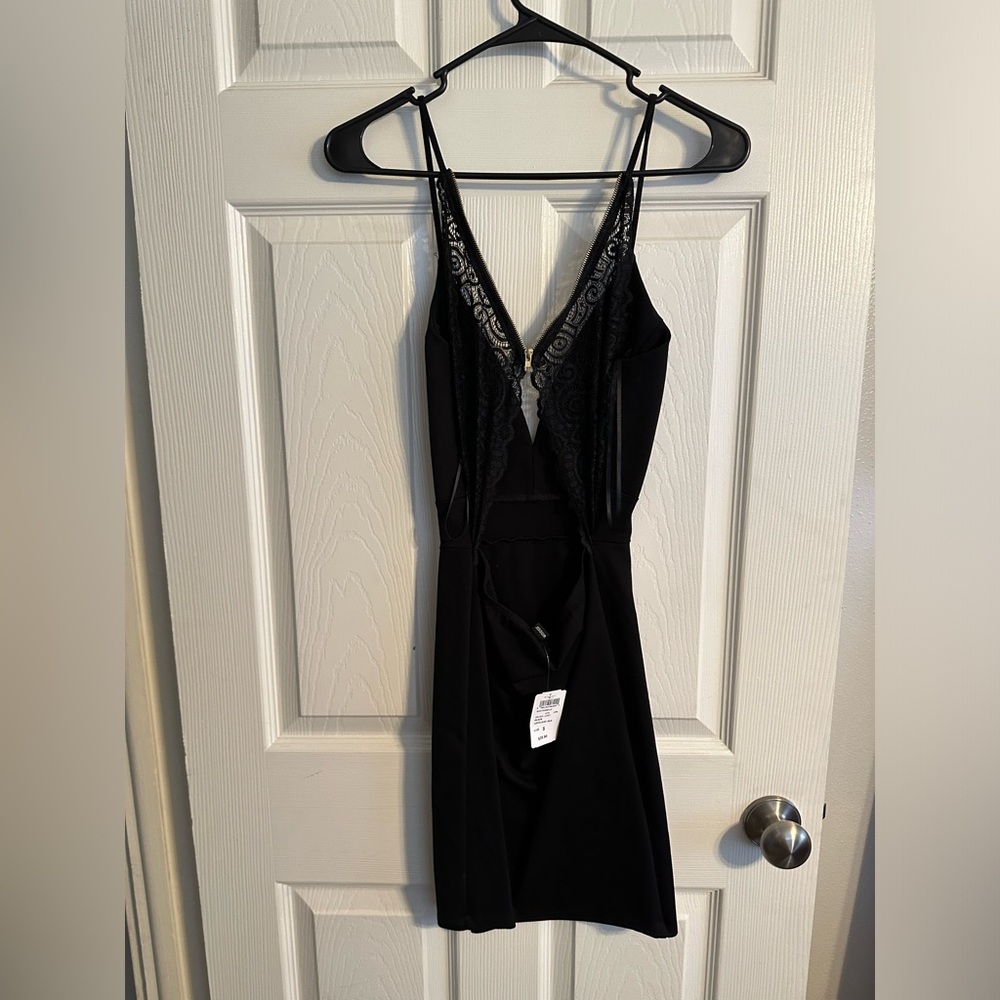 Black mini dress